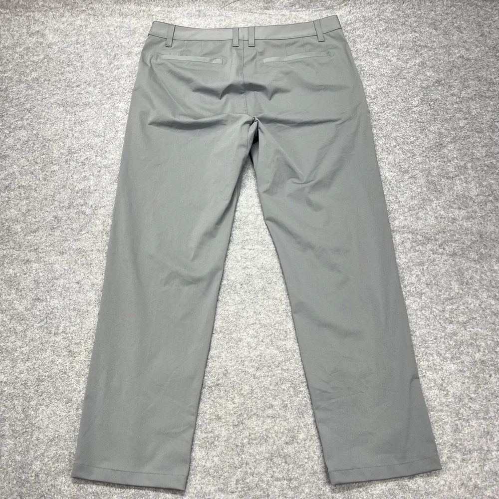 Rhone Commuter Pants Mens 35x29 Gray Flex-Knit Travel Chino Stretch Performance
